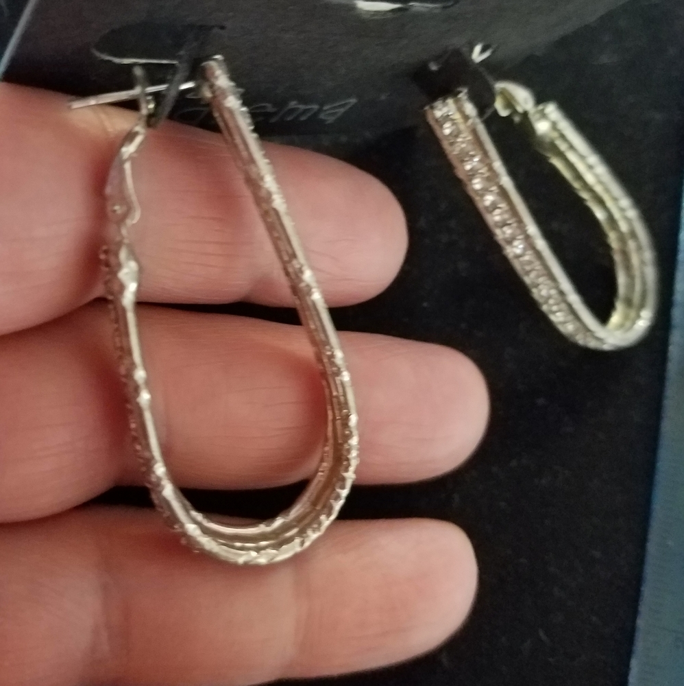 Rhinestone Hoops - Picture 2 of 6